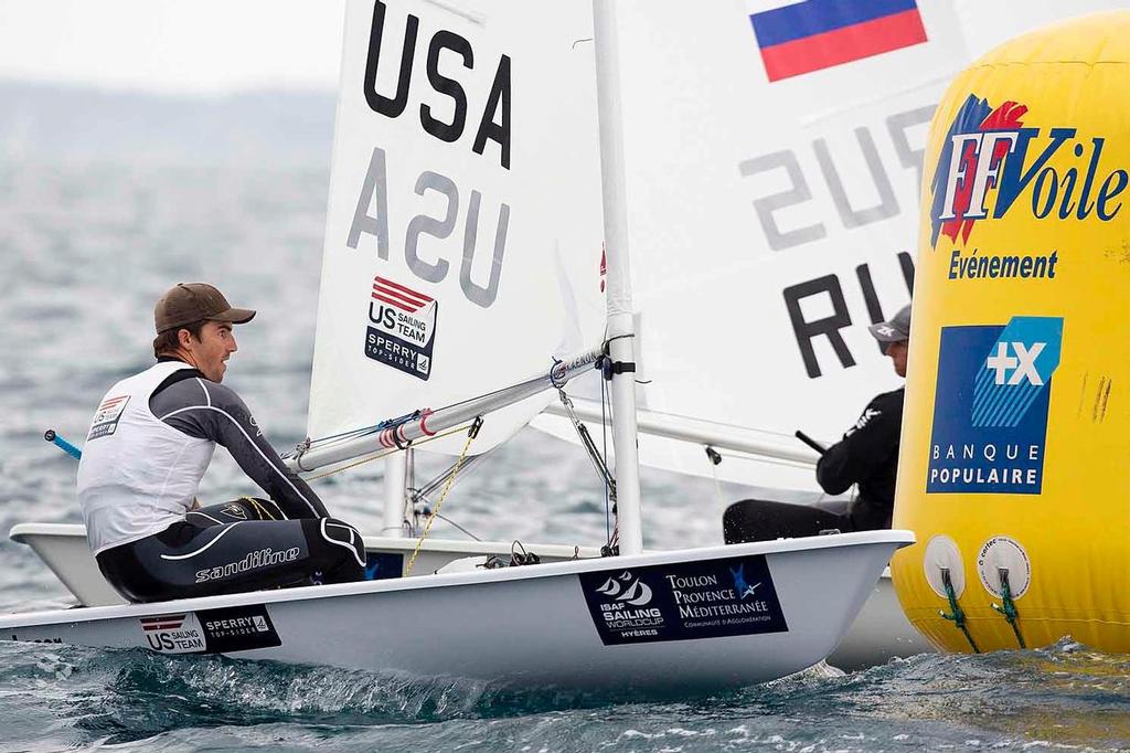 Charlie Buckingham (USA)_ competing in the Mens Laser ISAF World Cup, Hyeres, France.  © Mick Anderson / Sailingpix.dk http://sailingpix.photoshelter.com/